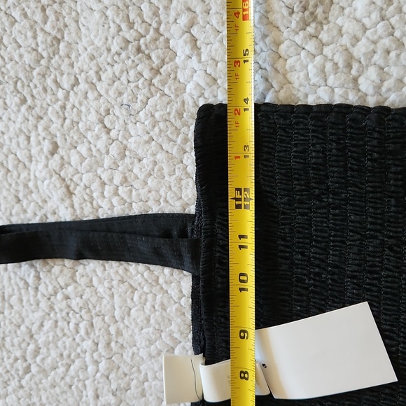 H&M Black Smocked Cami Tank Top Sz M and M&M Black Raceback Tank Top Sz L NWTs - Picture 8 of 14